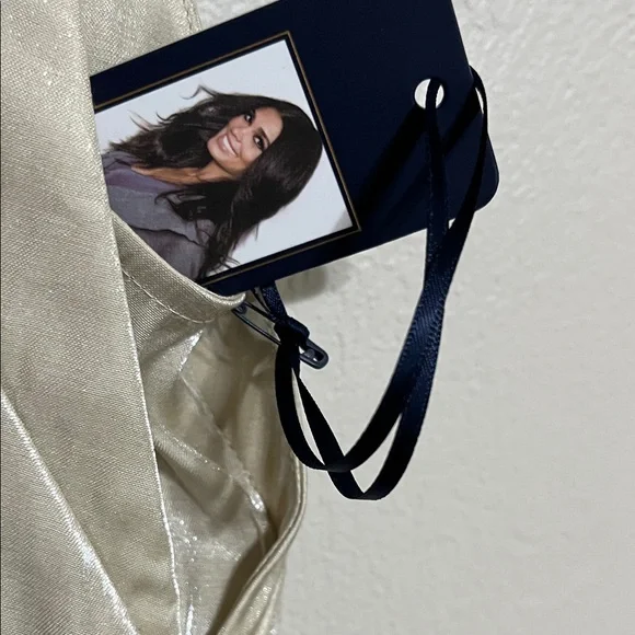 RACHEL Rachel Roy Metallic Cream Sleeveless Blouse - Picture 9 of 9